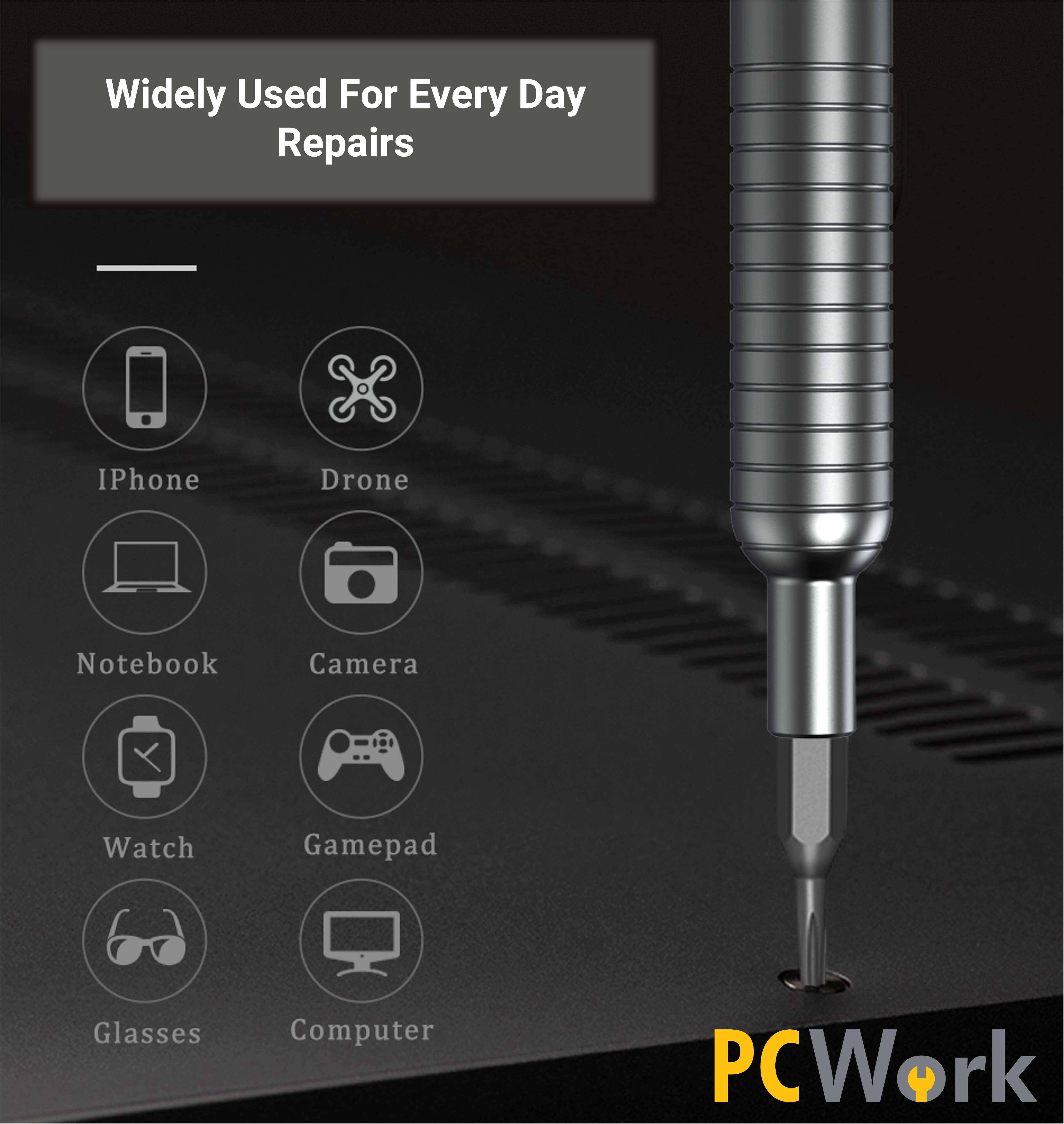 PCWork, PCW08A, Premium-Präzisionswerkzeug-Set, 30-teilig