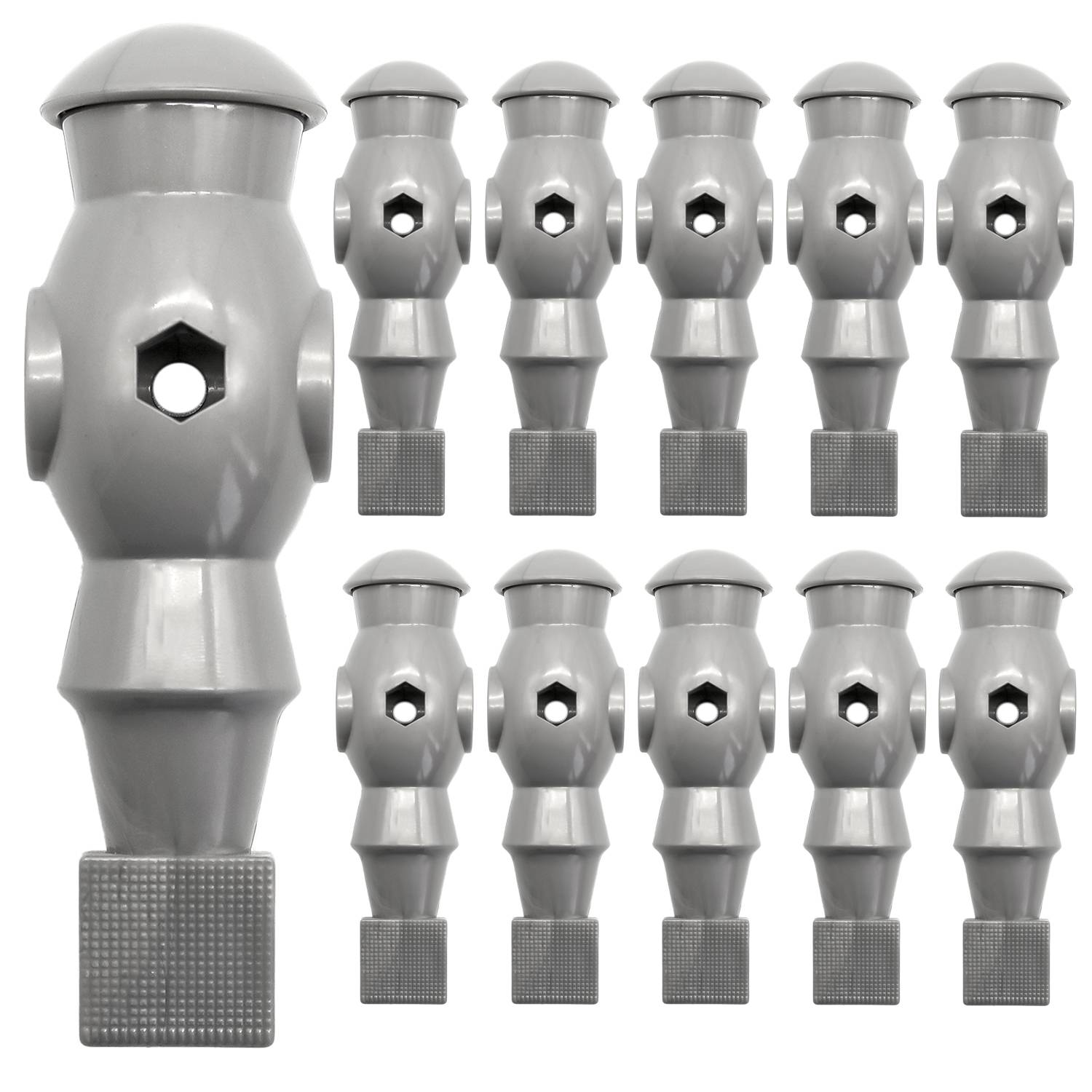 eyepower 11 Tischkicker Figuren 16mm Grau Tisch Fussball Zubehör Kickertisch