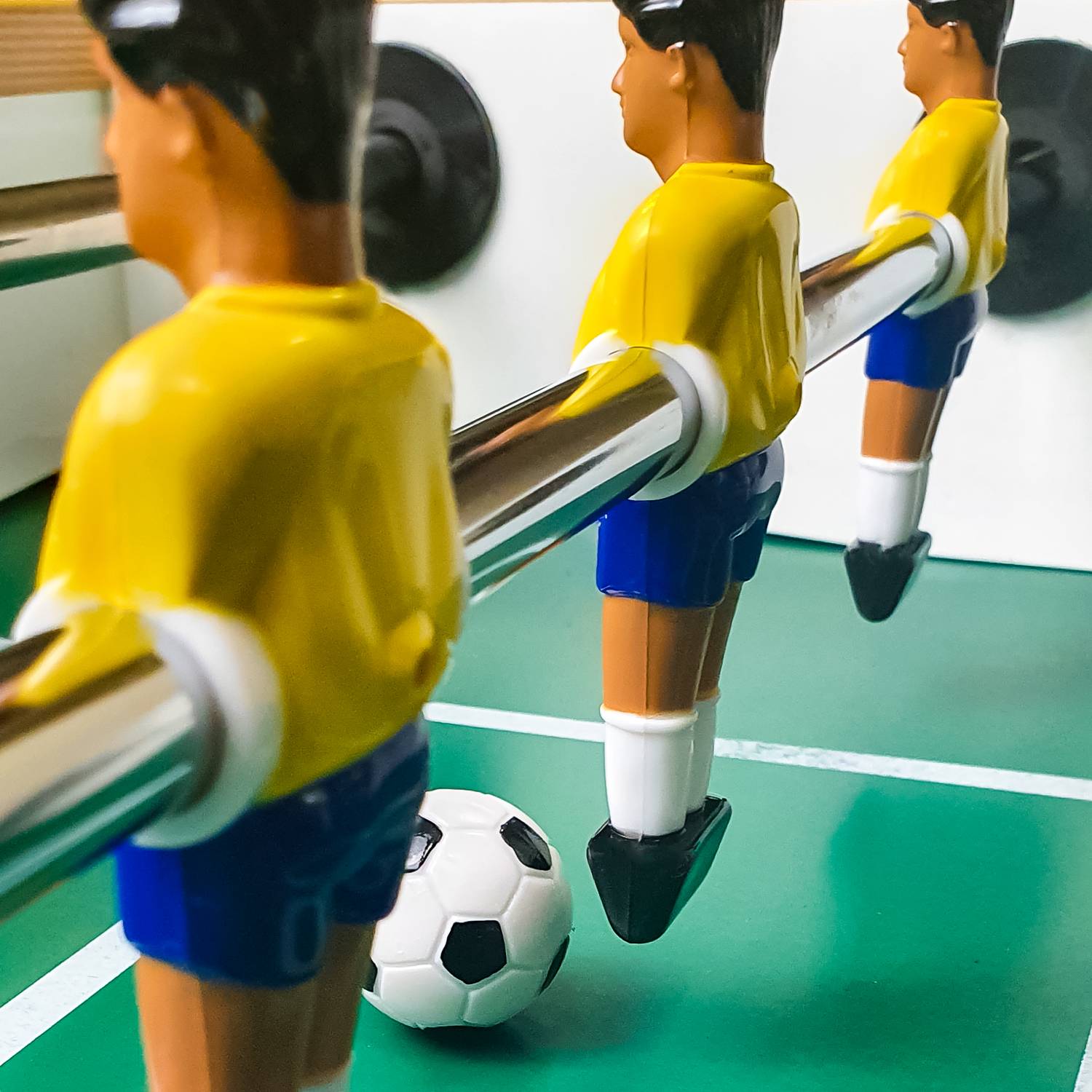 11 Tischkicker Figuren 13mm Brasilien Gelb Blau - Tisch Fussball Kicker Figuren