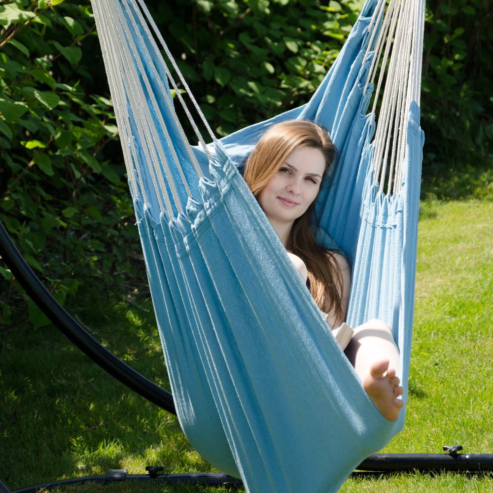 XXL Hängestuhl HMG-40 eyepower AMZ Pazifik Blau