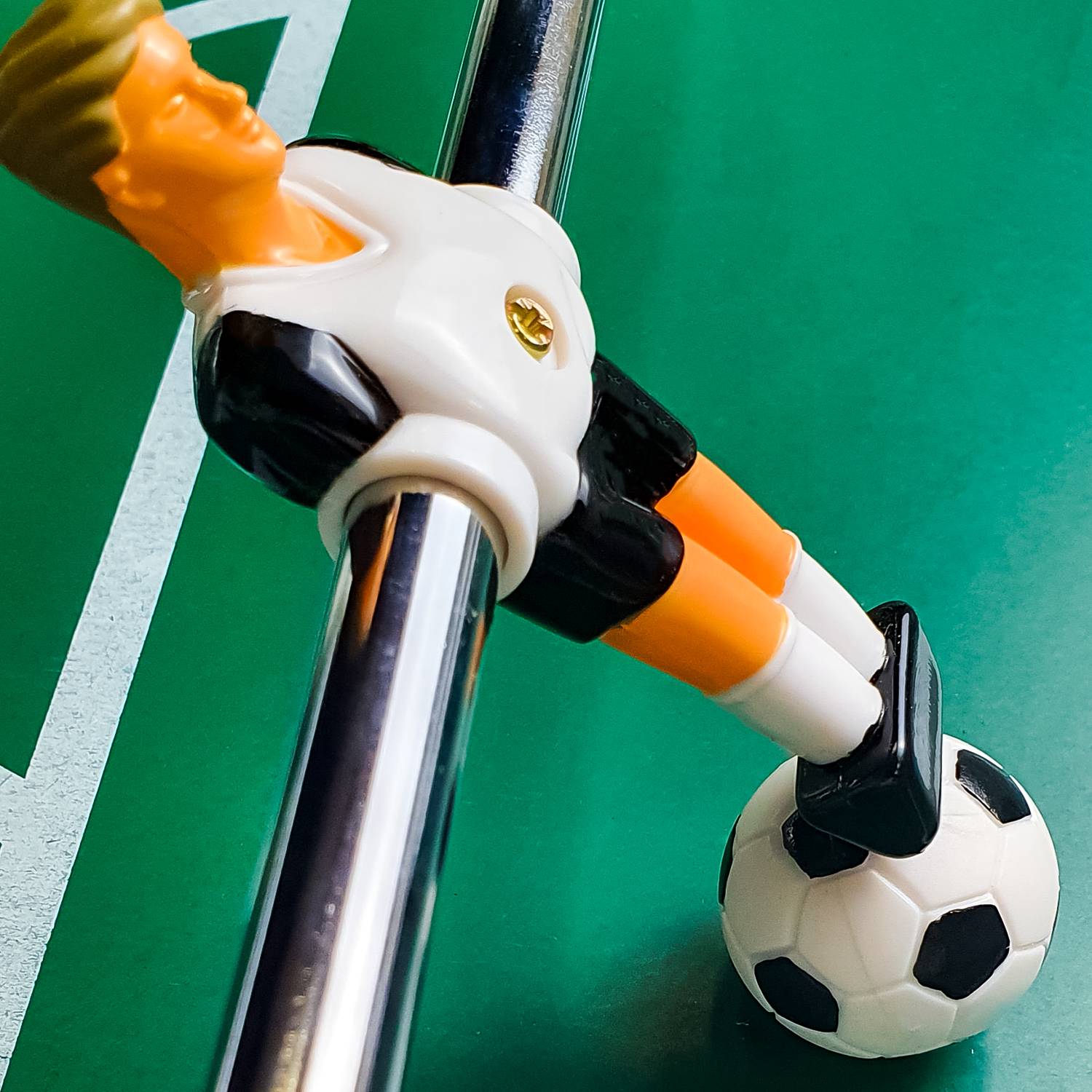 11 Tischkicker Figuren 13mm - Deutschland Weiß Schwarz - Tisch Fussball Kicker