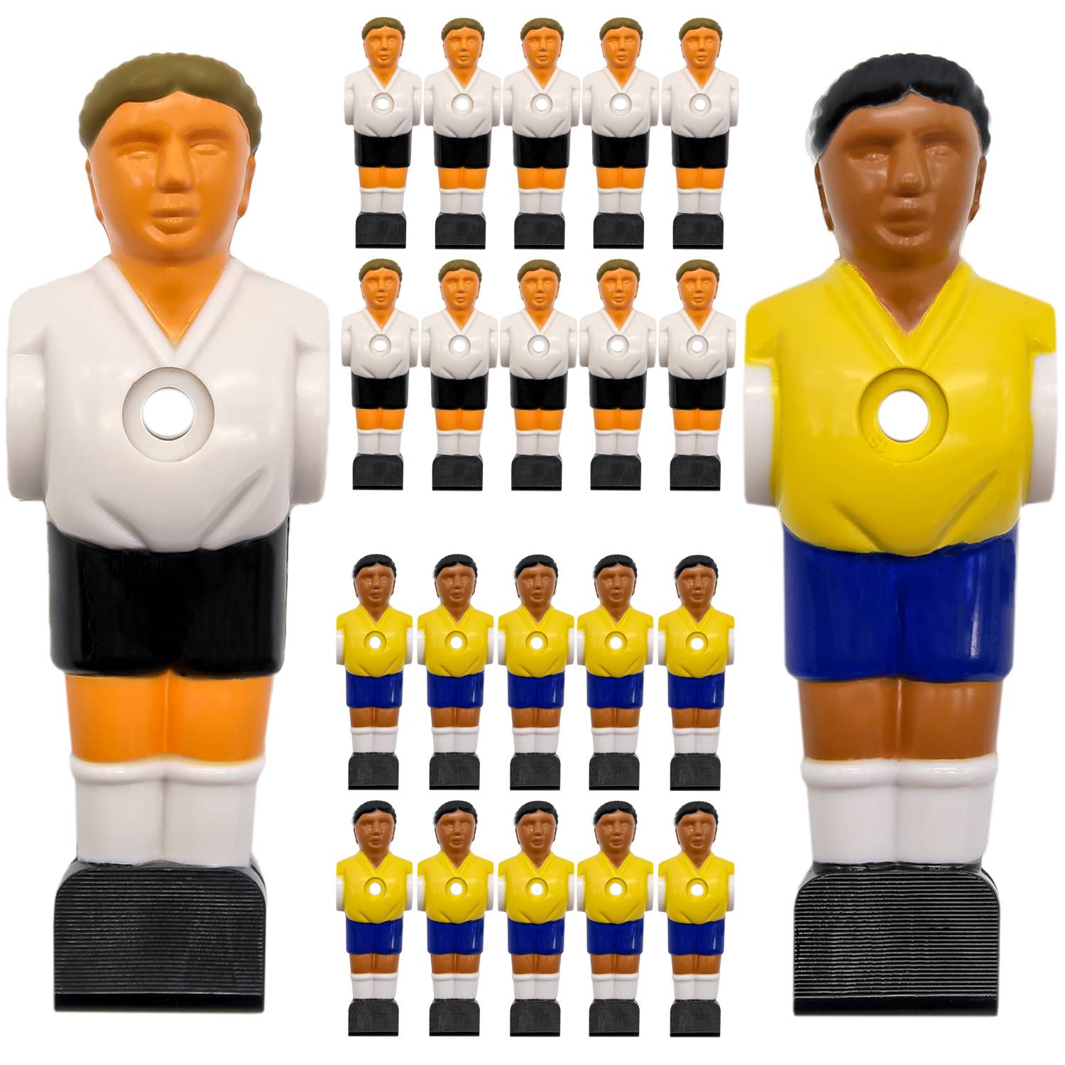 22 Tischkicker Figuren 16mm - Tisch Fussball Kicker Figuren Kickertisch Zubehör