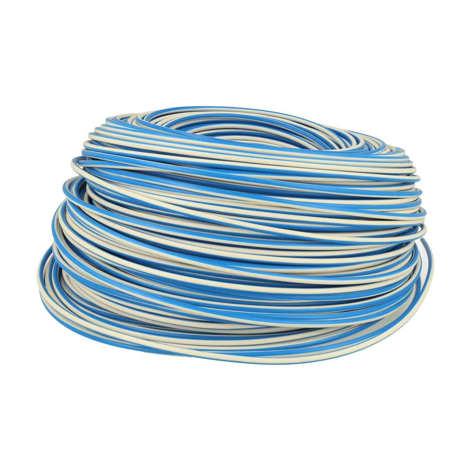 11019421 HELU KABEL FÜNFNORM 1X1,5mm² AWG19 WHBU (weiß/blau) Einzelader weiß/blau AD 3,4mm VPE 100,0 Meter Nennspannung