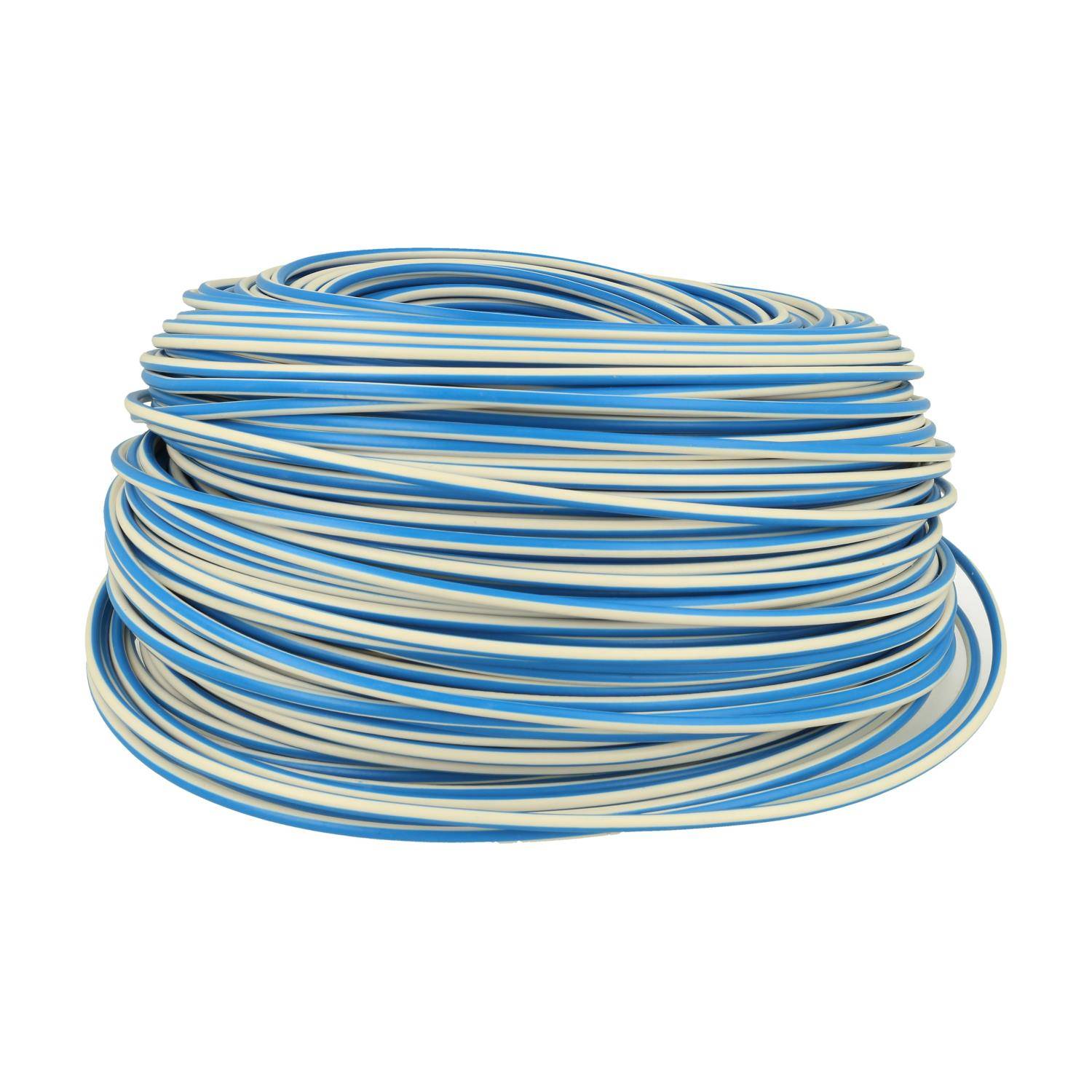 11019421 HELU KABEL FÜNFNORM 1X1,5mm² AWG19 WHBU (weiß/blau) Einzelader weiß/blau AD 3,4mm VPE 100,0 Meter Nennspannung