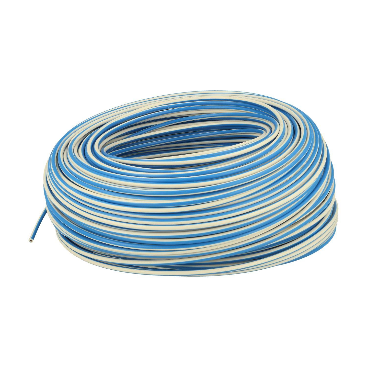 11019421 HELU KABEL FÜNFNORM 1X1,5mm² AWG19 WHBU (weiß/blau) Einzelader weiß/blau AD 3,4mm VPE 100,0 Meter Nennspannung