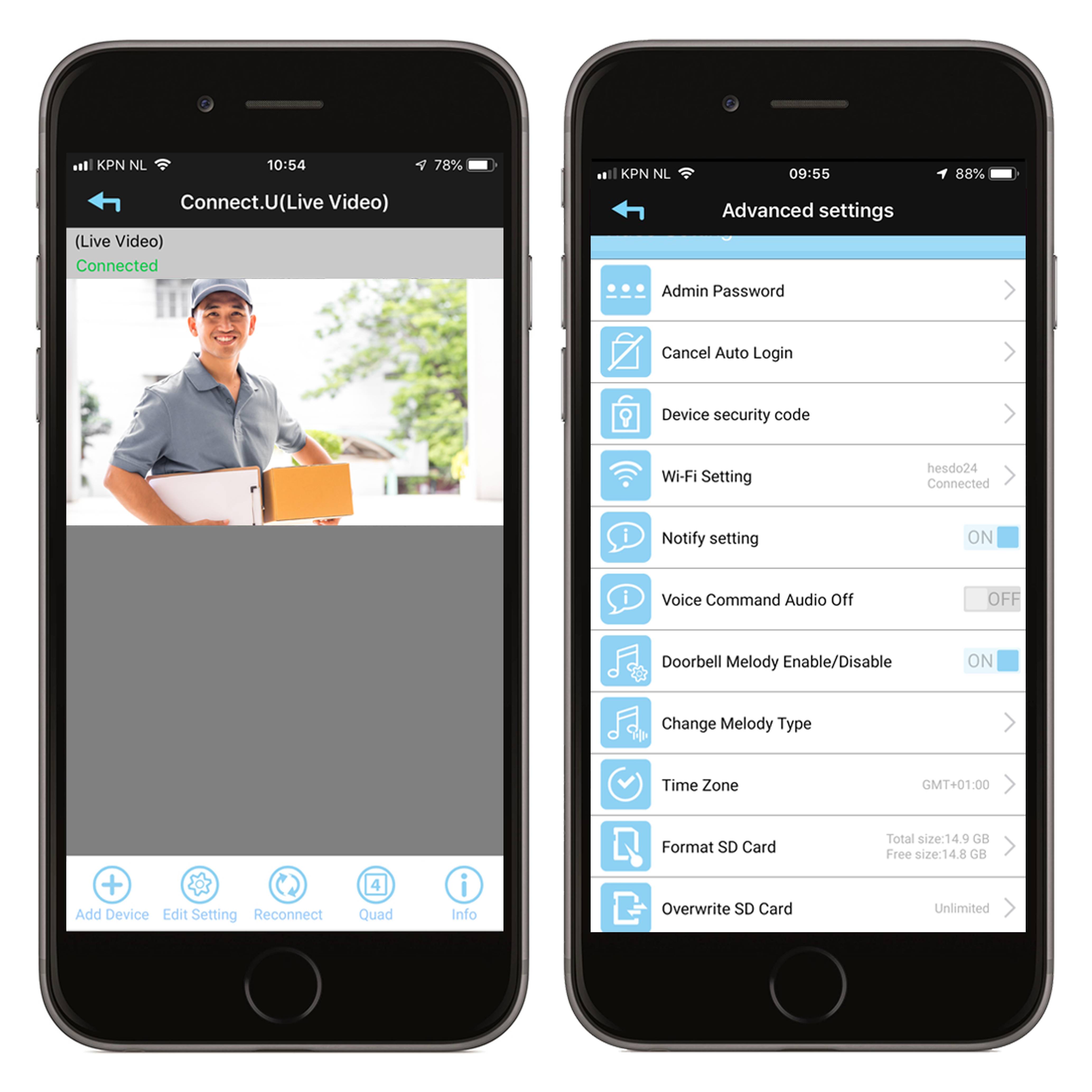 Alecto DVC600IP - WLAN-Türklingel mit Kamera - Schwarz
