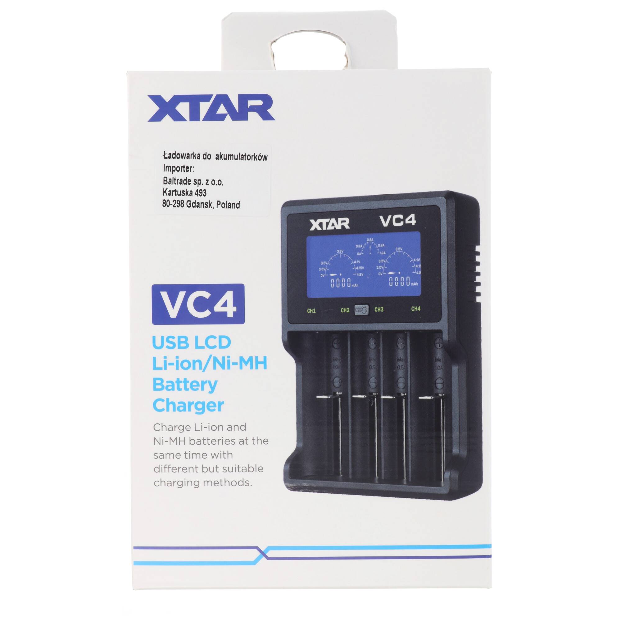 Ladegerät und Panasonic Akku passend für icucam 4, icucell 18650, 3400mAh Lithium Ionen, 3 Stück pro Set