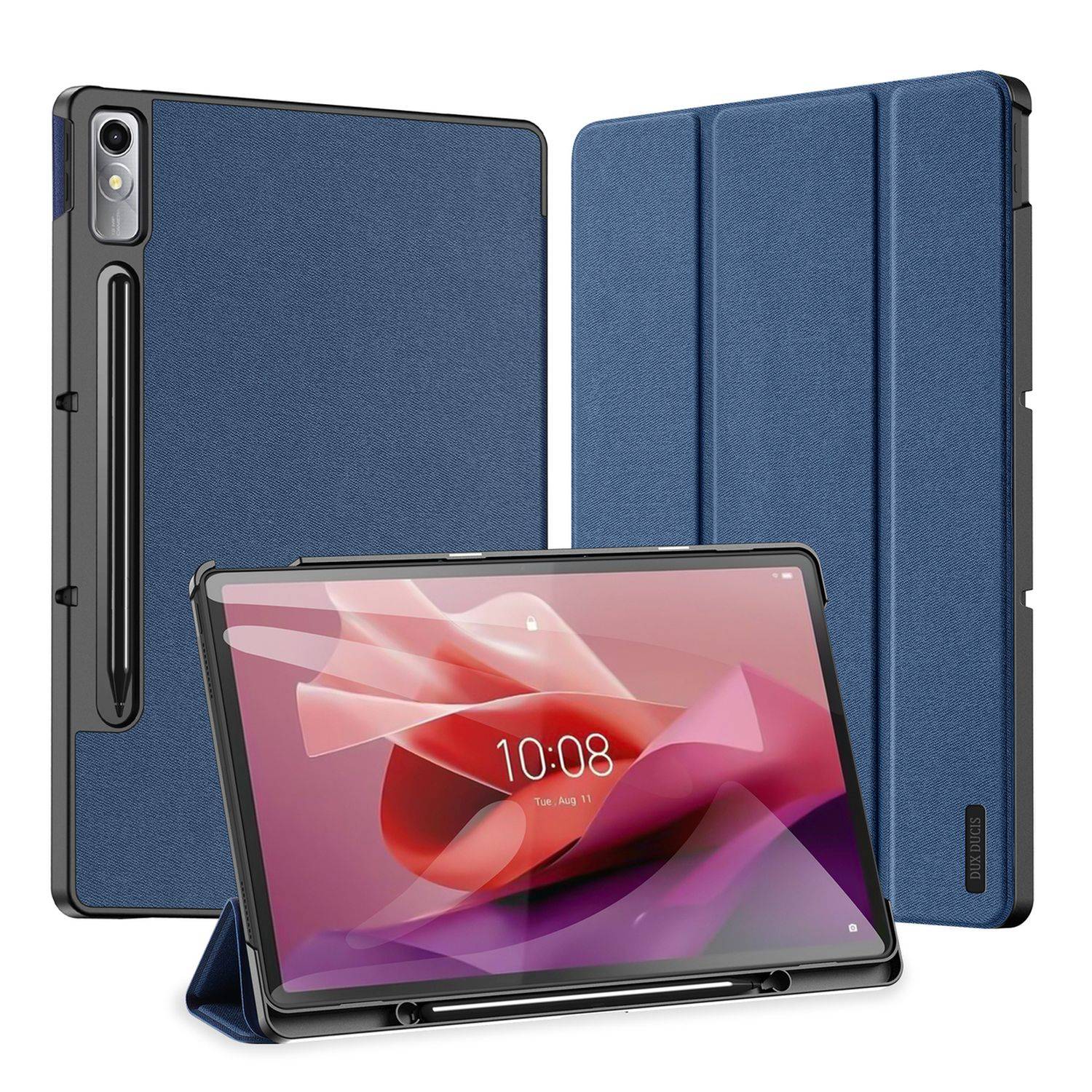 Dux Ducis Domo Smart Sleep Case Tablethülle kompatibel mit Lenovo Tab P12 12,7'' Schutzhülle Blau