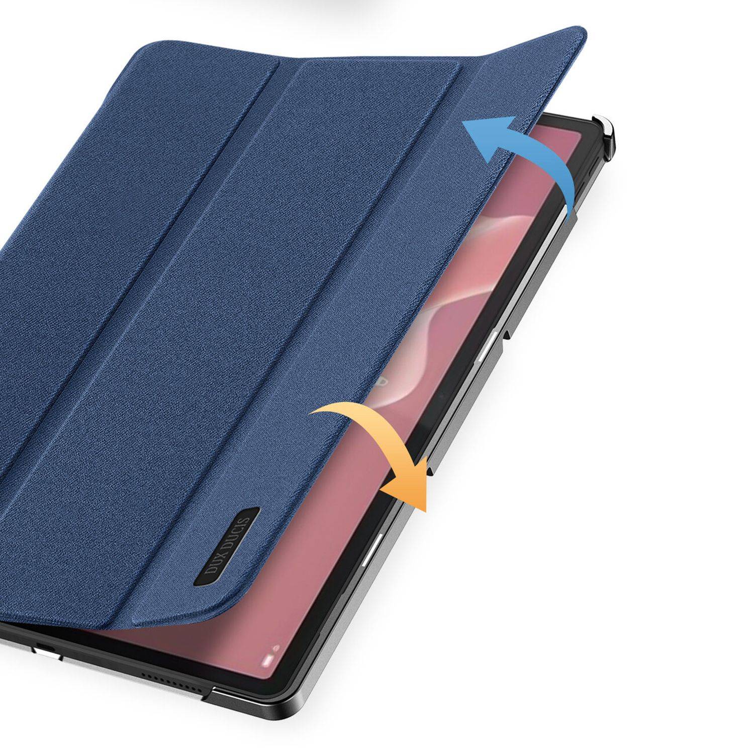 Dux Ducis Domo Smart Sleep Case Tablethülle kompatibel mit Lenovo Tab P12 12,7'' Schutzhülle Blau