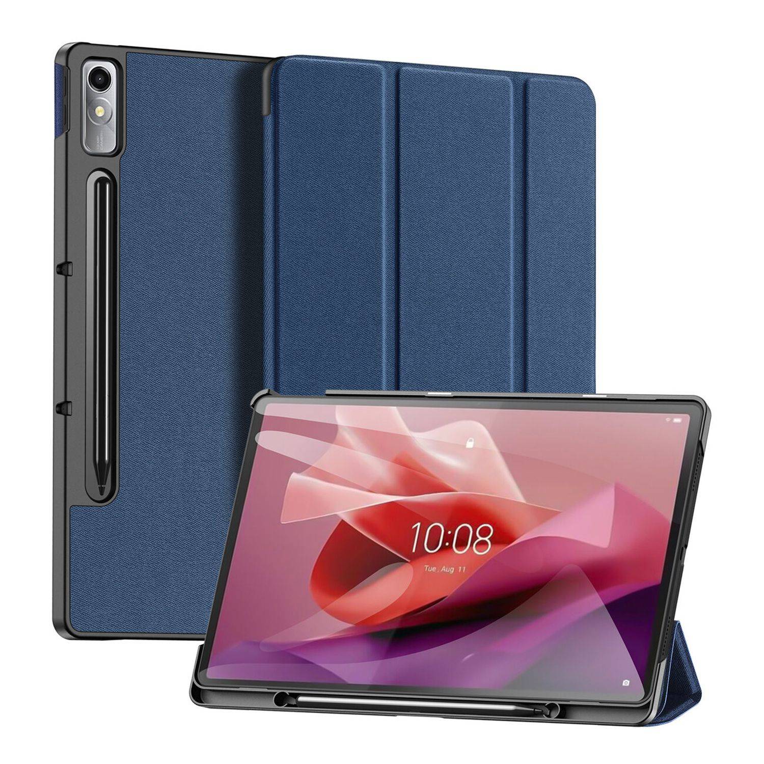 Dux Ducis Domo Smart Sleep Case Tablethülle kompatibel mit Lenovo Tab P12 12,7'' Schutzhülle Blau