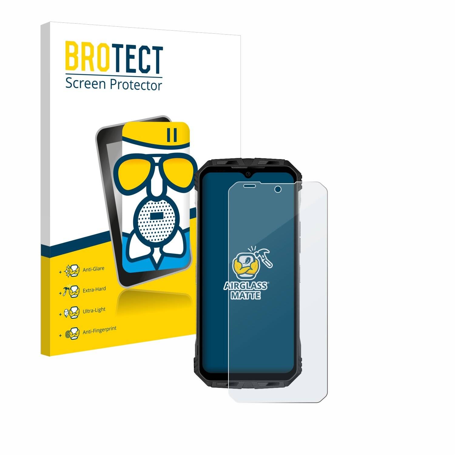 BROTECT AirGlass Matt Glas Panzer Folie für Doogee