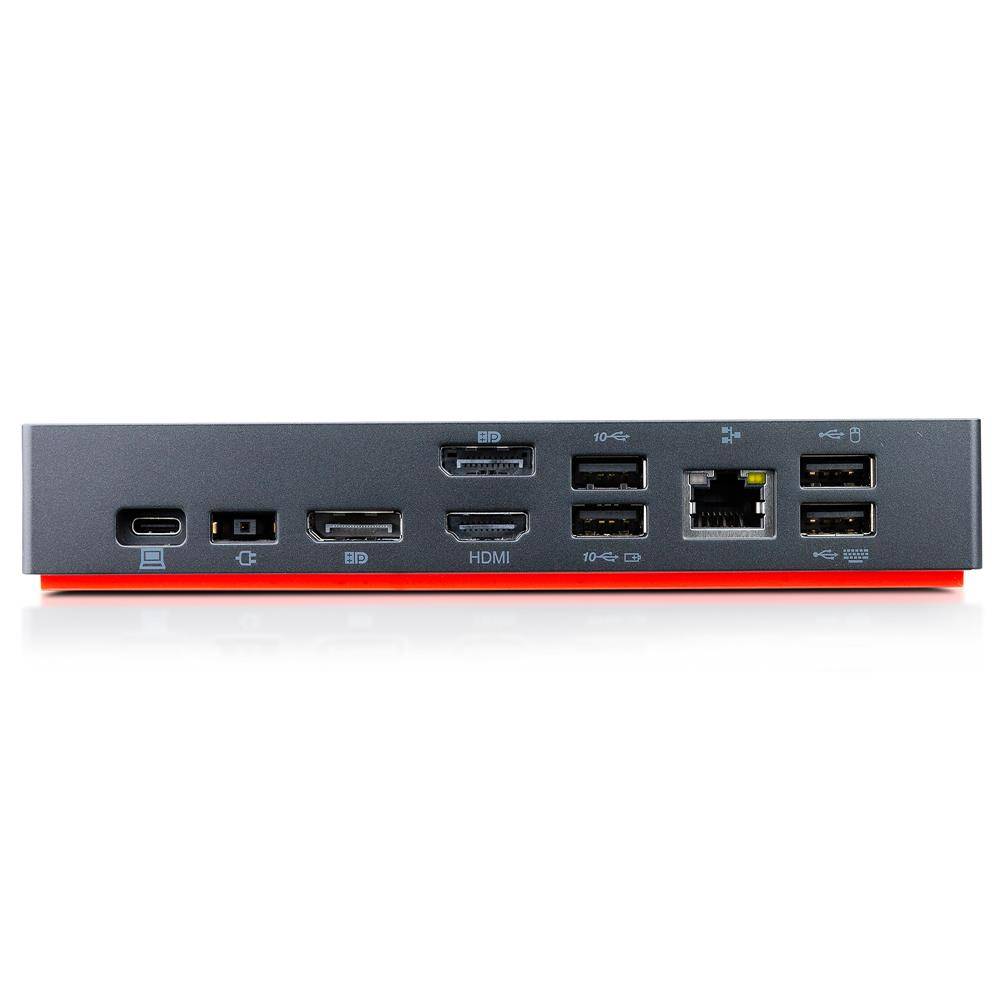 Lenovo ThinkPad Universal USB-C Dock (40AY0090EU, 2x DP, 1x HDMI, 3x USB 3.1 Gen. 2, RJ-45) 90W Netzteil