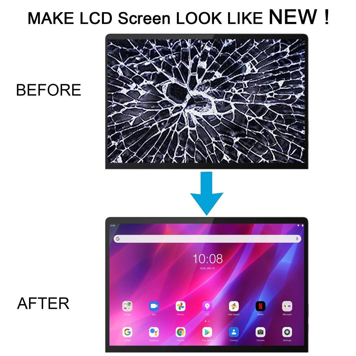 Für Lenovo Tab P11 Pro YT-J706F LCD Screen and Digitizer Schwarz Glas Display Ersatzteil
