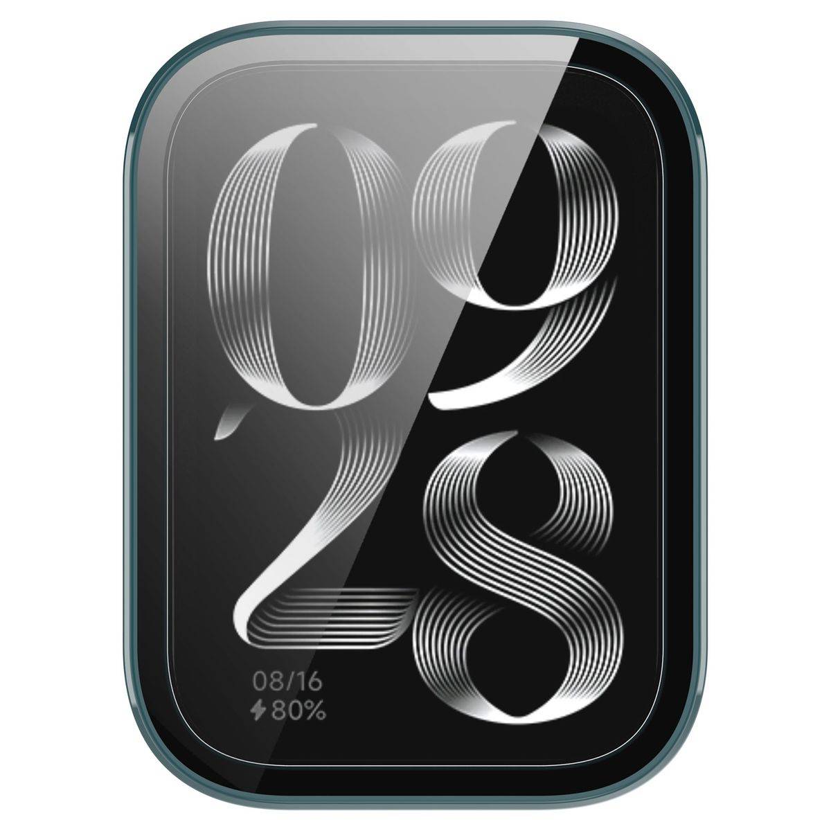 Für Xiaomi Mi Band 8 Pro Kunststoff Watch Hülle + H9 Schutzglas Grün