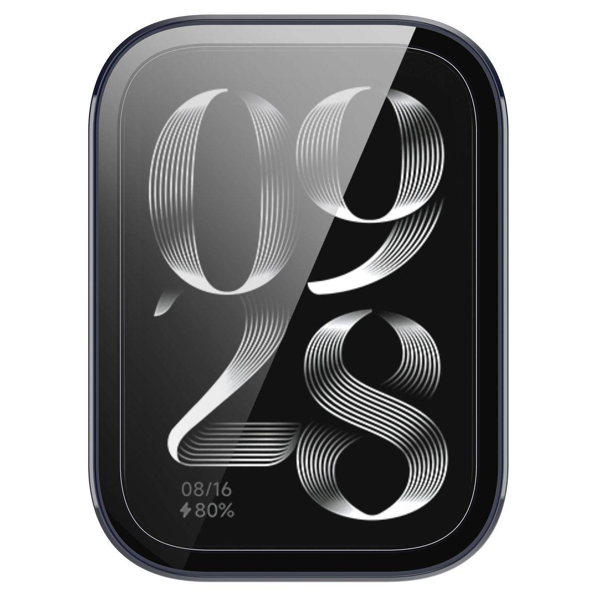 Für Xiaomi Mi Band 8 Pro Kunststoff Watch Hülle + H9 Schutzglas Blau