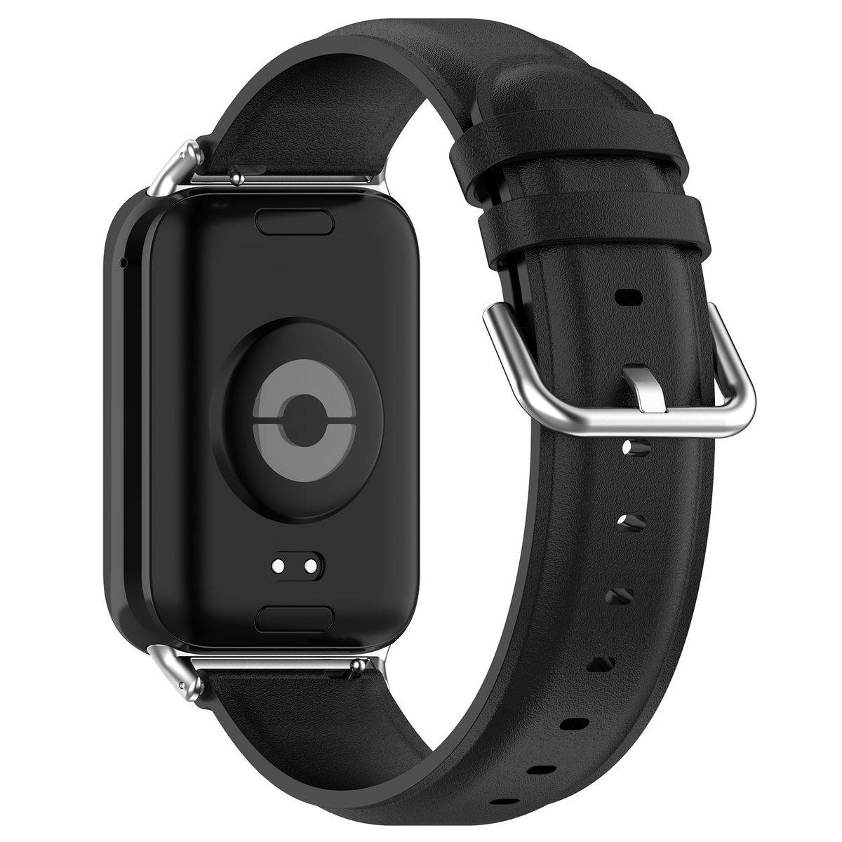 Für Xiaomi Mi Band 8 Pro / Redmi Watch 4 Kunst-Leder Armband Schwarz