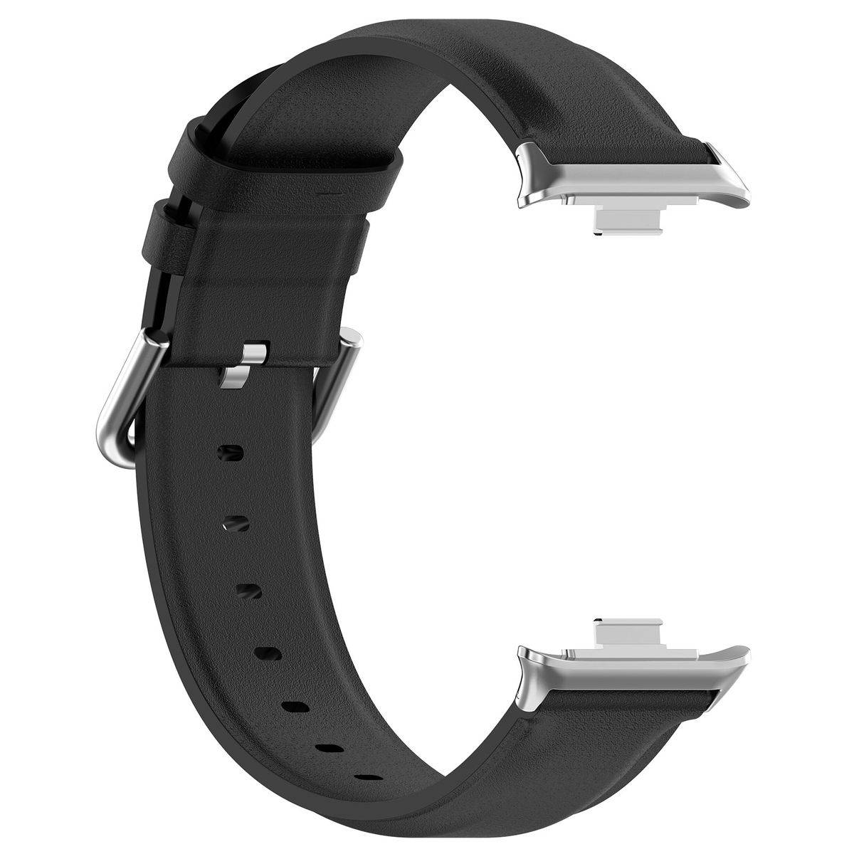 Für Xiaomi Mi Band 8 Pro / Redmi Watch 4 Kunst-Leder Armband Schwarz