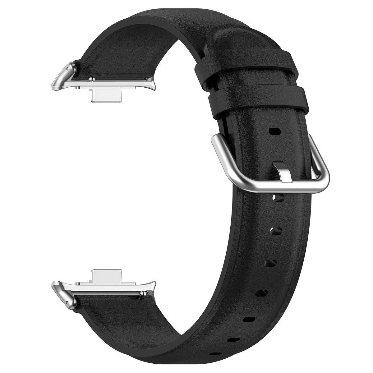 Für Xiaomi Mi Band 8 Pro / Redmi Watch 4 Kunst-Leder Armband Schwarz