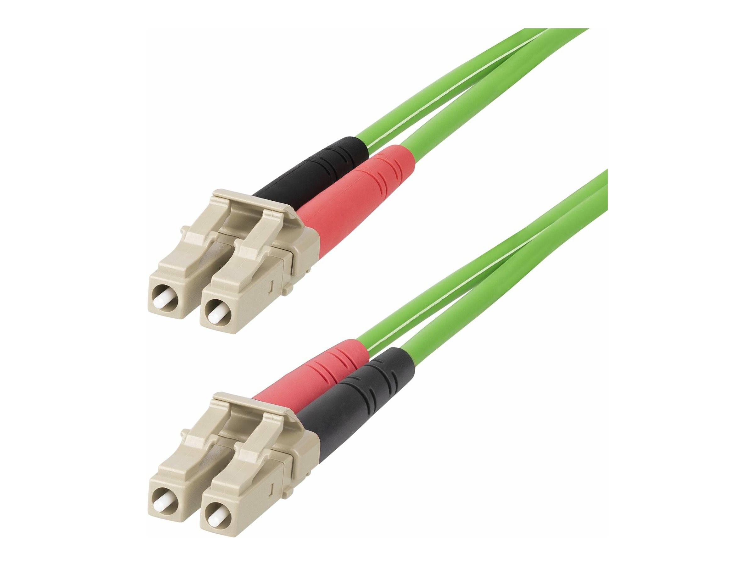 StarTech.com 1m (3ft) LC to LC (UPC) OM5 Multimode Fiber Optic Cable, 50/125µm Duplex LOMMF Zipcord, VCSEL, 40G/100G, Be