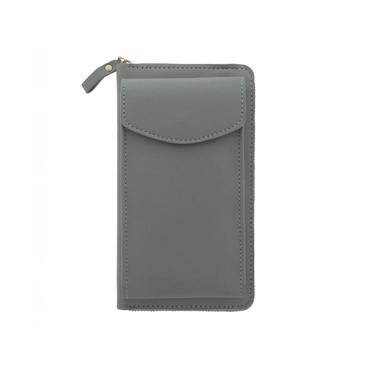 Handytasche mit eingebautem Portemonnaie Grau