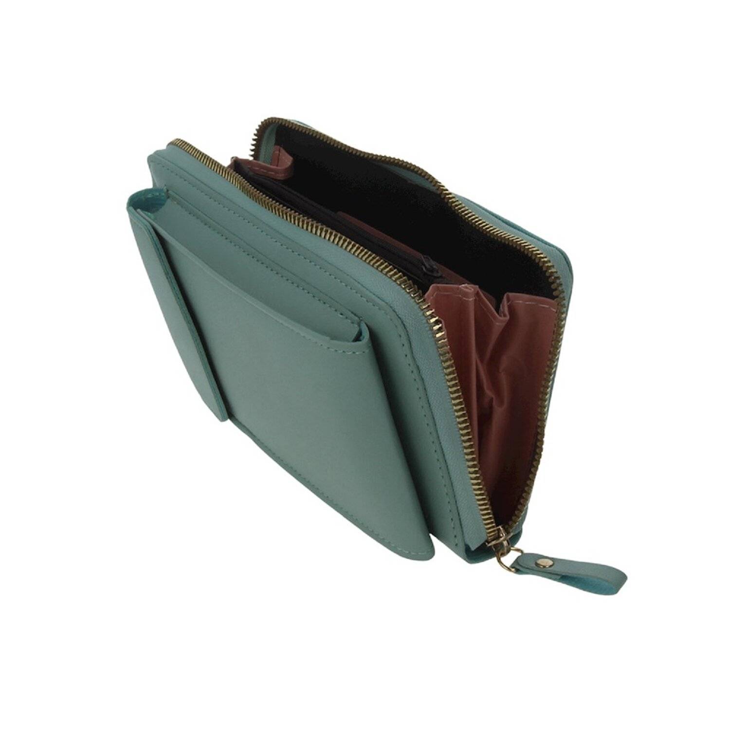 Handytasche mit eingebautem Portemonnaie Mint
