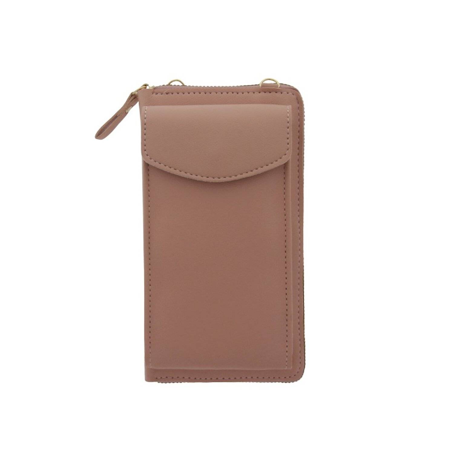 Handytasche mit eingebautem Portemonnaie Nude