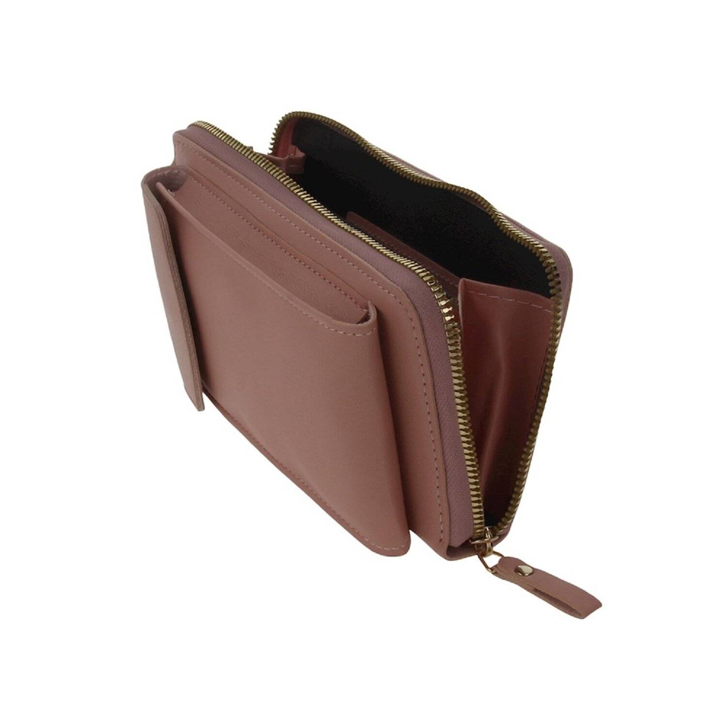 Handytasche mit eingebautem Portemonnaie Nude