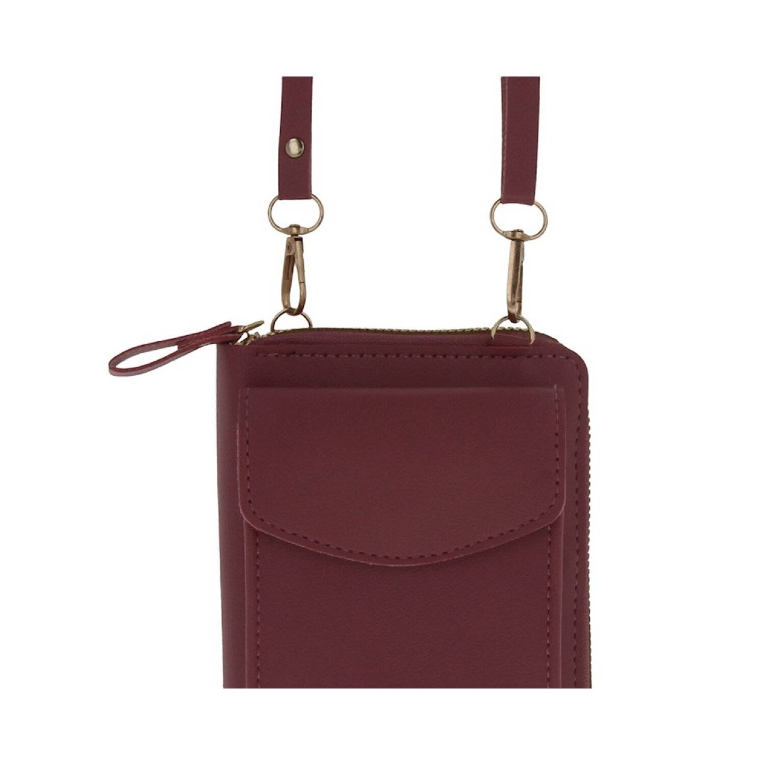 Handytasche mit eingebautem Portemonnaie Pink
