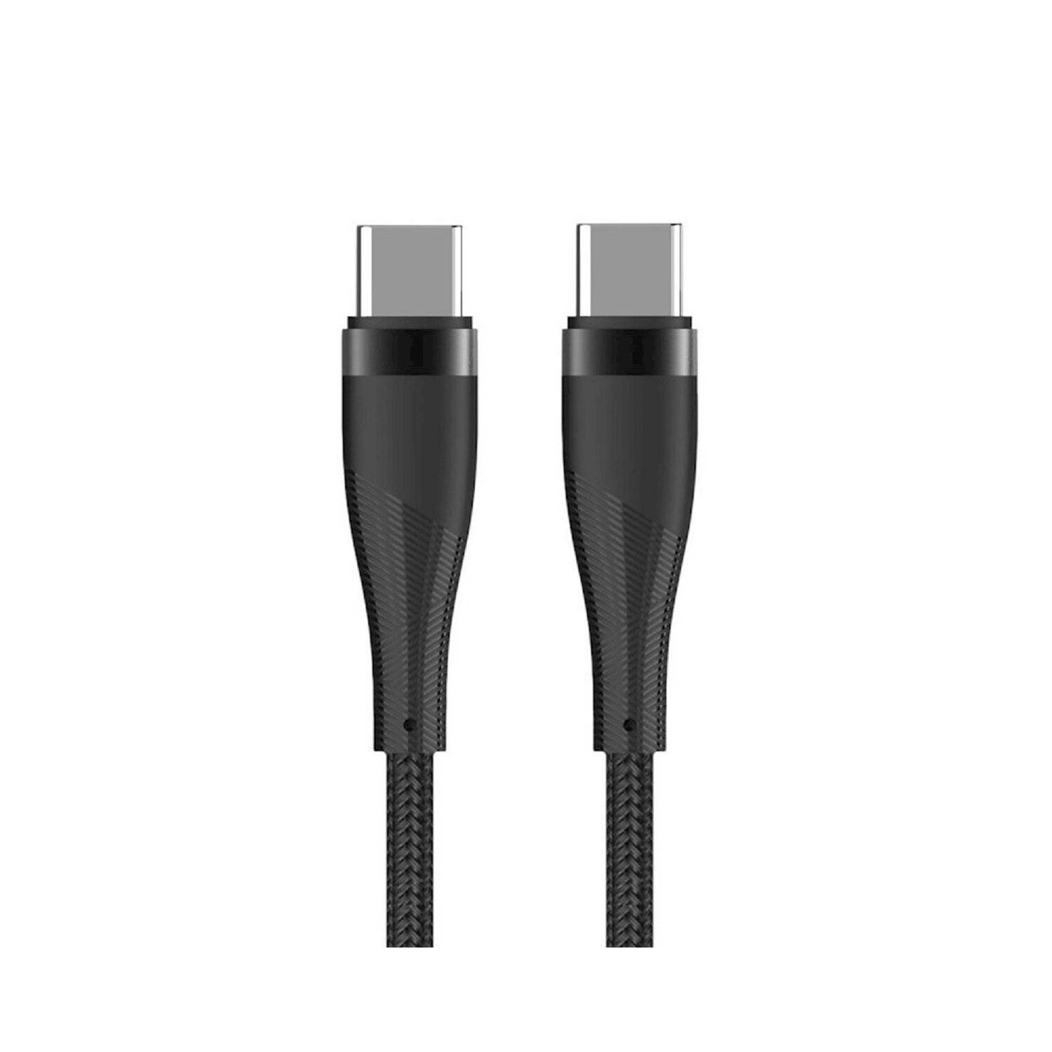 Maxlife MXUC-08 Kabel USB-C - USB-C 1,0 m 100W schwarz nylon