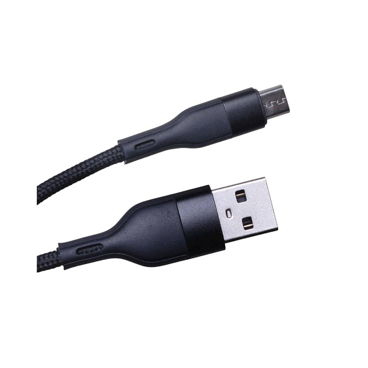 Maxlife MXUC-07 Kabel USB - microUSB 1,0 m 2,4A schwarz nylon