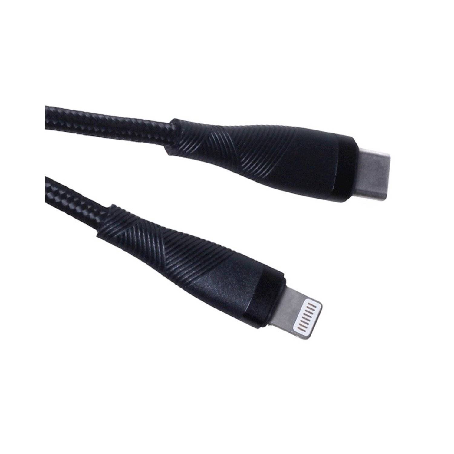 Maxlife MXUC-08 Kabel USB-C - iPhone 1,0 m 27W schwarz nylon