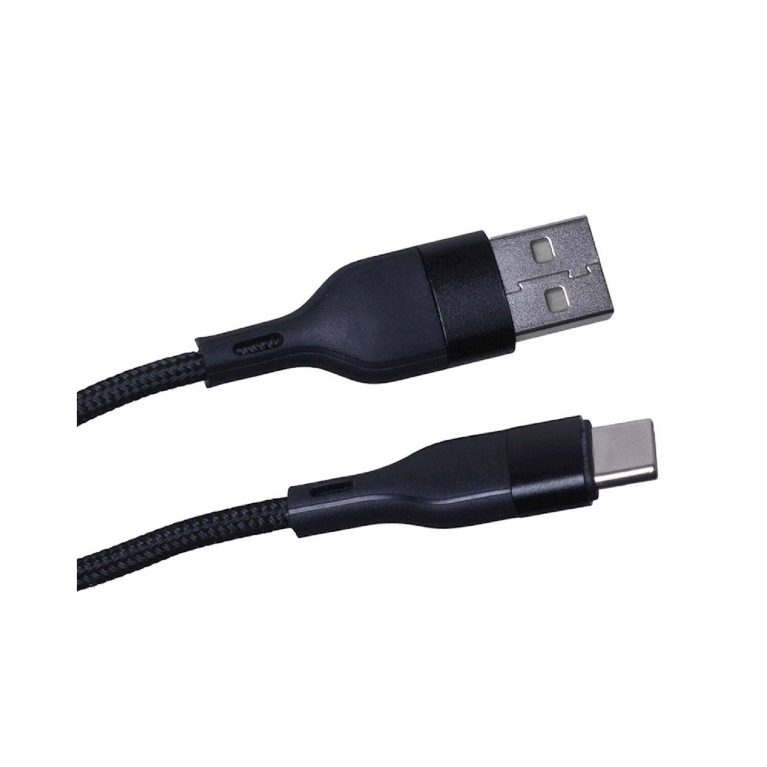 Maxlife MXUC-07 Kabel USB - USB-C 1,0 m 3A schwarz nylon