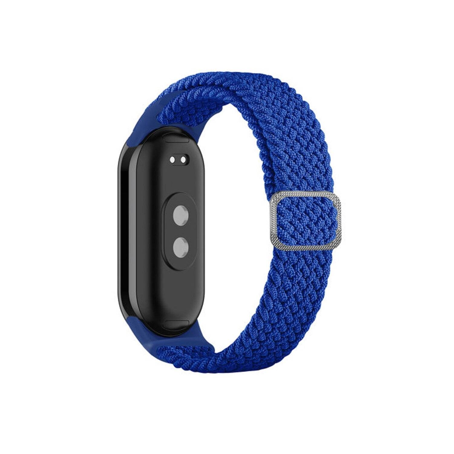 Geflochtenes Stoffarmband kompatibel mit Xiaomi Mi Band 8 Armband Blau