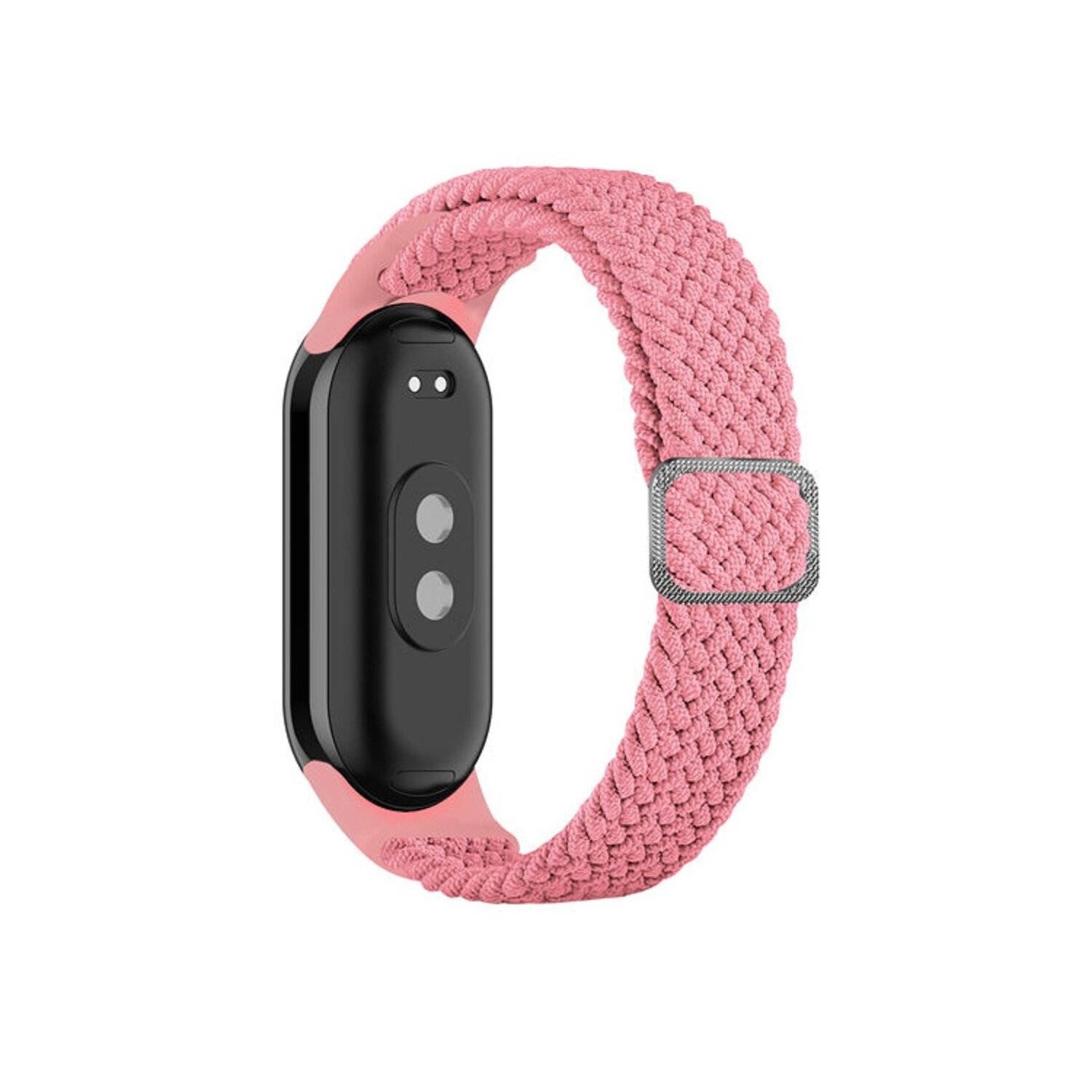 Geflochtenes Stoffarmband kompatibel mit Xiaomi Mi Band 8 Armband Pink