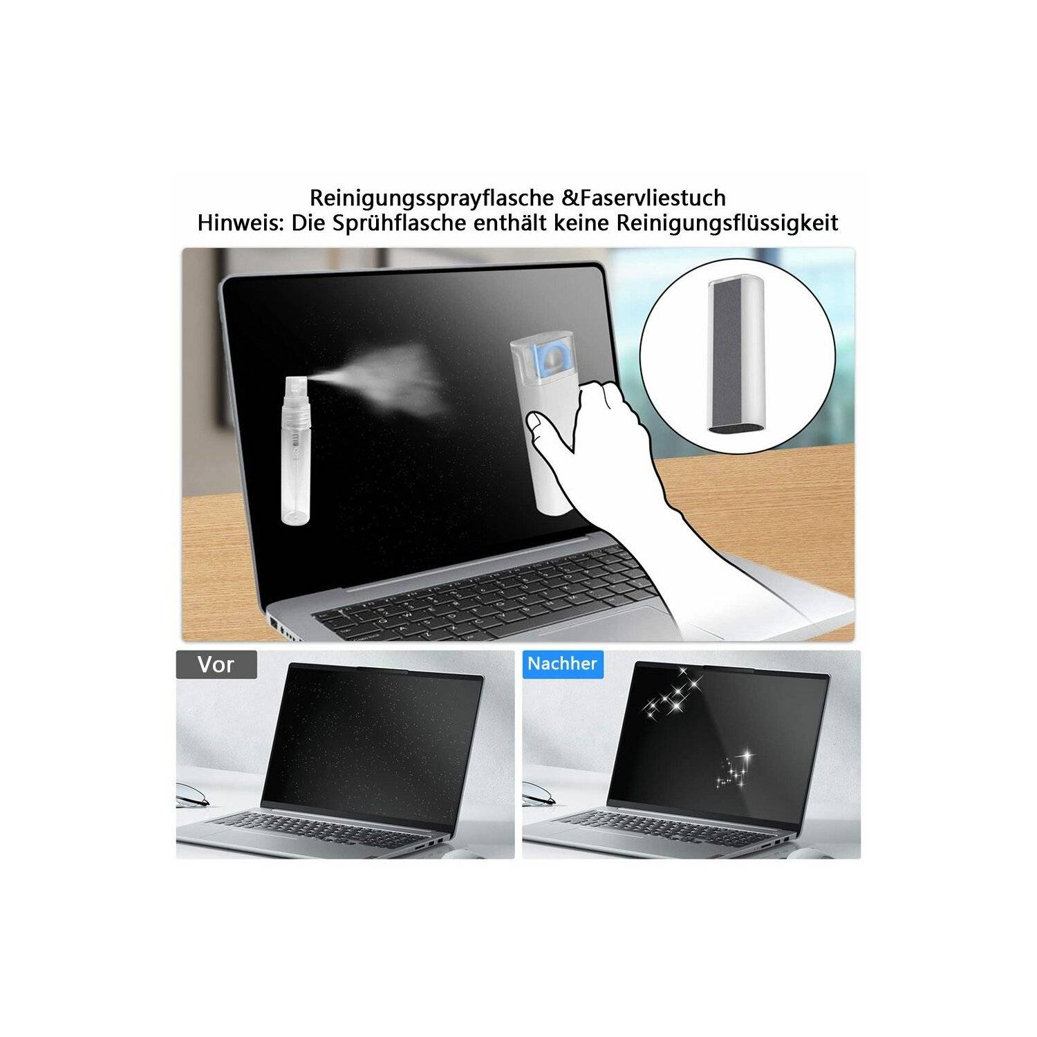 Multifunktionales 7-in-1-Reinigungsset für Kopfhörer und Tastatur Hellblau