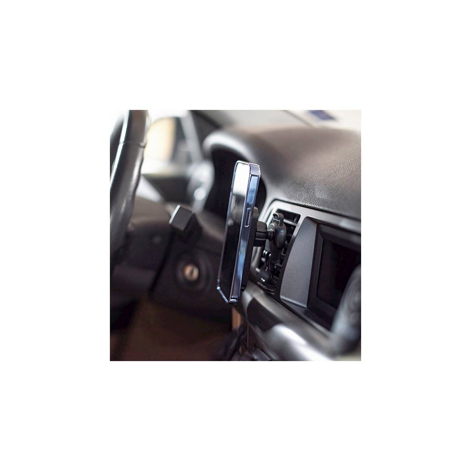 Forever Autohalterung für Lüftungsschlitze magnetisch mit drahtloser Aufladung schwarz 15W