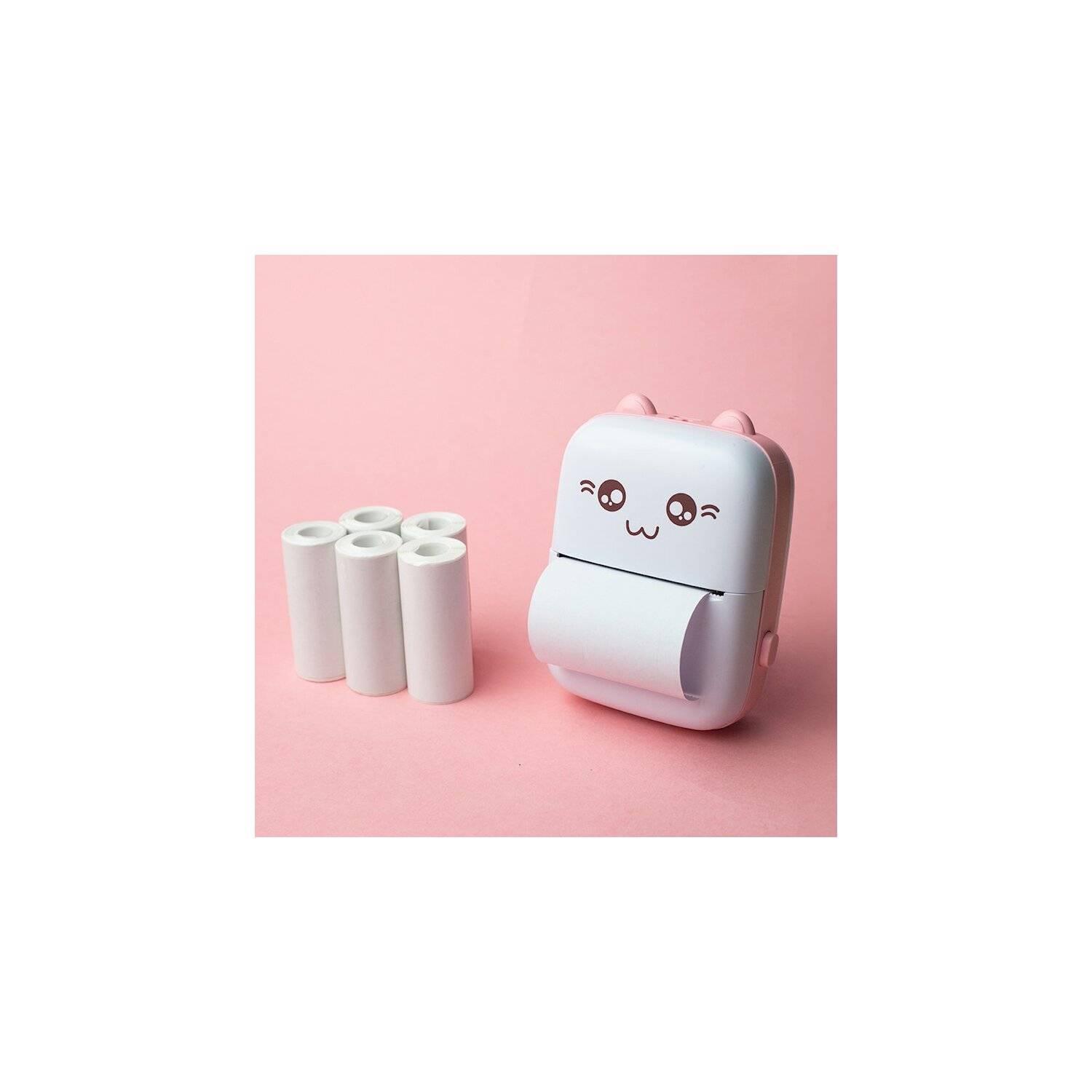 Maxlife Bluetooth-Thermodrucker MXTP-100 tragbarer Drucker Etikettendruck pink