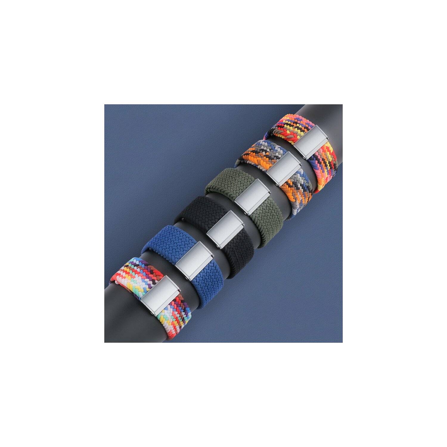 Uhrenarmband für die Watch 8 / 7 / 6 / SE / 5 / 4 / 3 / 2 (41 mm / 40 mm / 38 mm). Geflochtenes Stoffarmband Grün