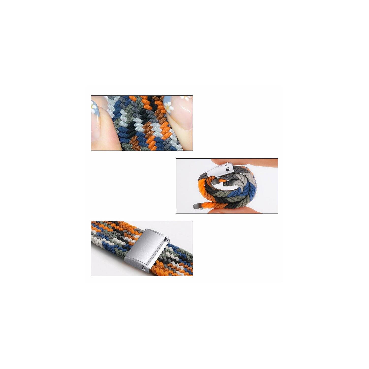 Uhrenarmband für die Watch 8 / 7 / 6 / SE / 5 / 4 / 3 / 2 (41 mm / 40 mm / 38 mm). Geflochtenes Stoffarmband Grün