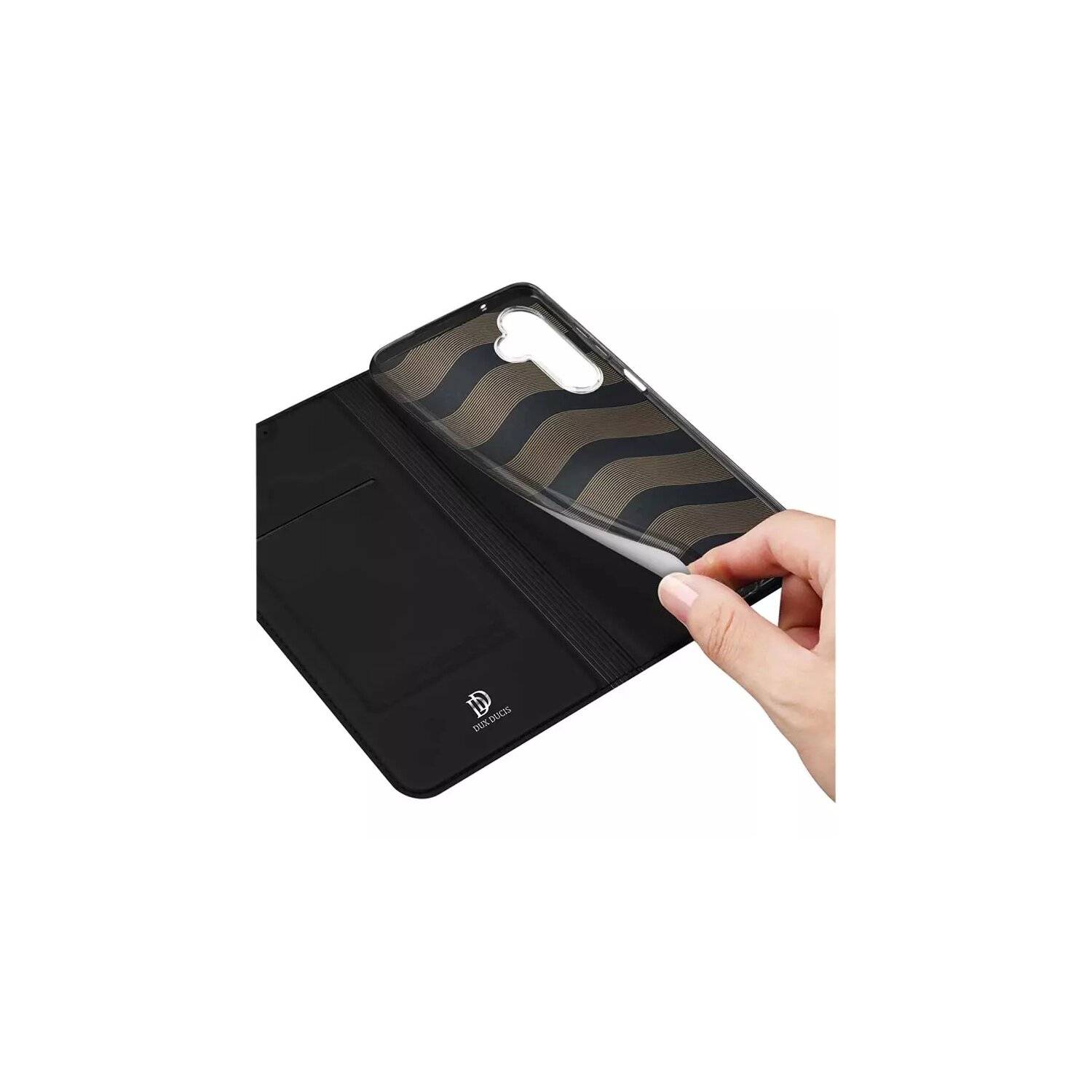 Dux Ducis Skin Pro Öko-Lederhülle kompatibel mit Samsung Galaxy M34 5G Schwarz