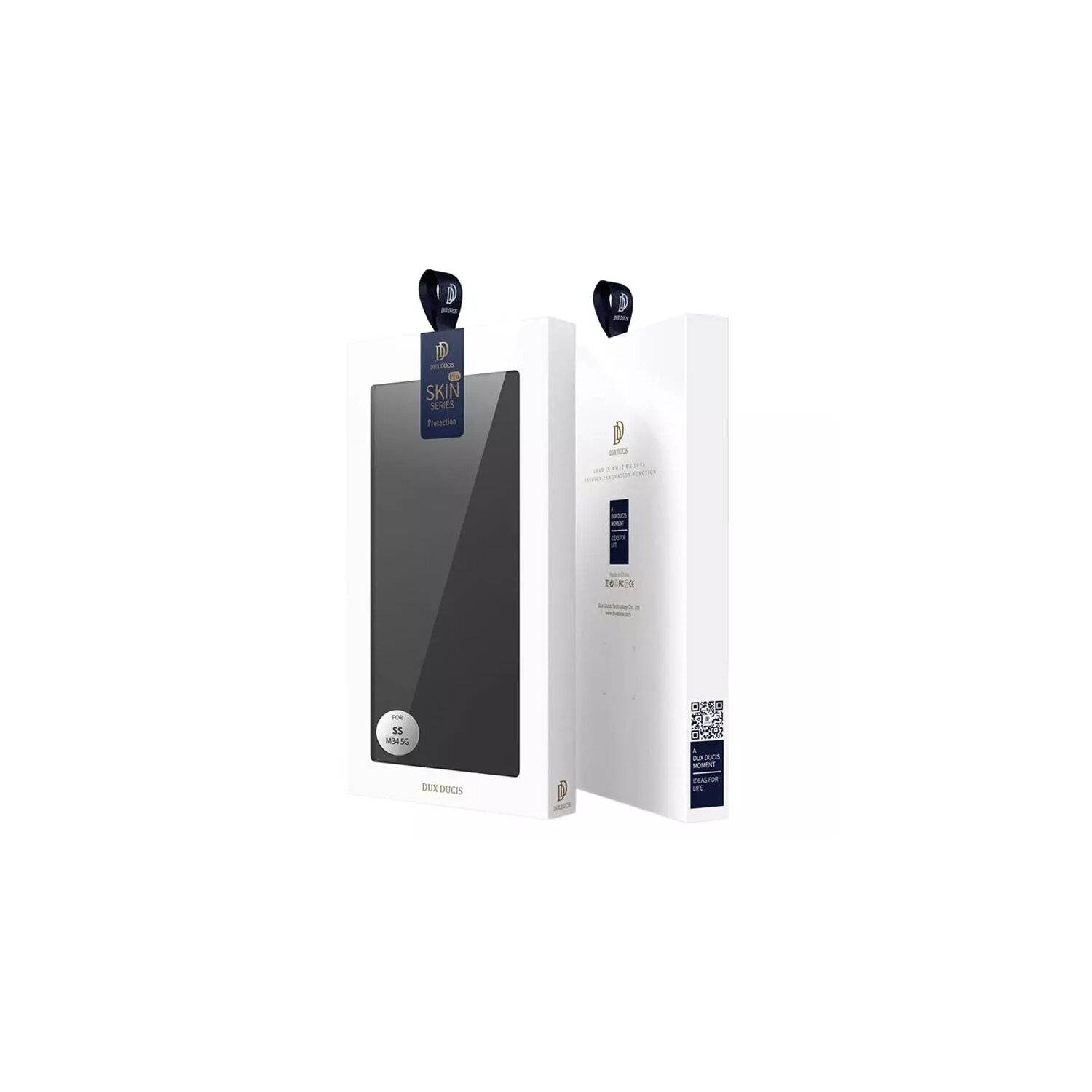 Dux Ducis Skin Pro Öko-Lederhülle kompatibel mit Samsung Galaxy M34 5G Schwarz