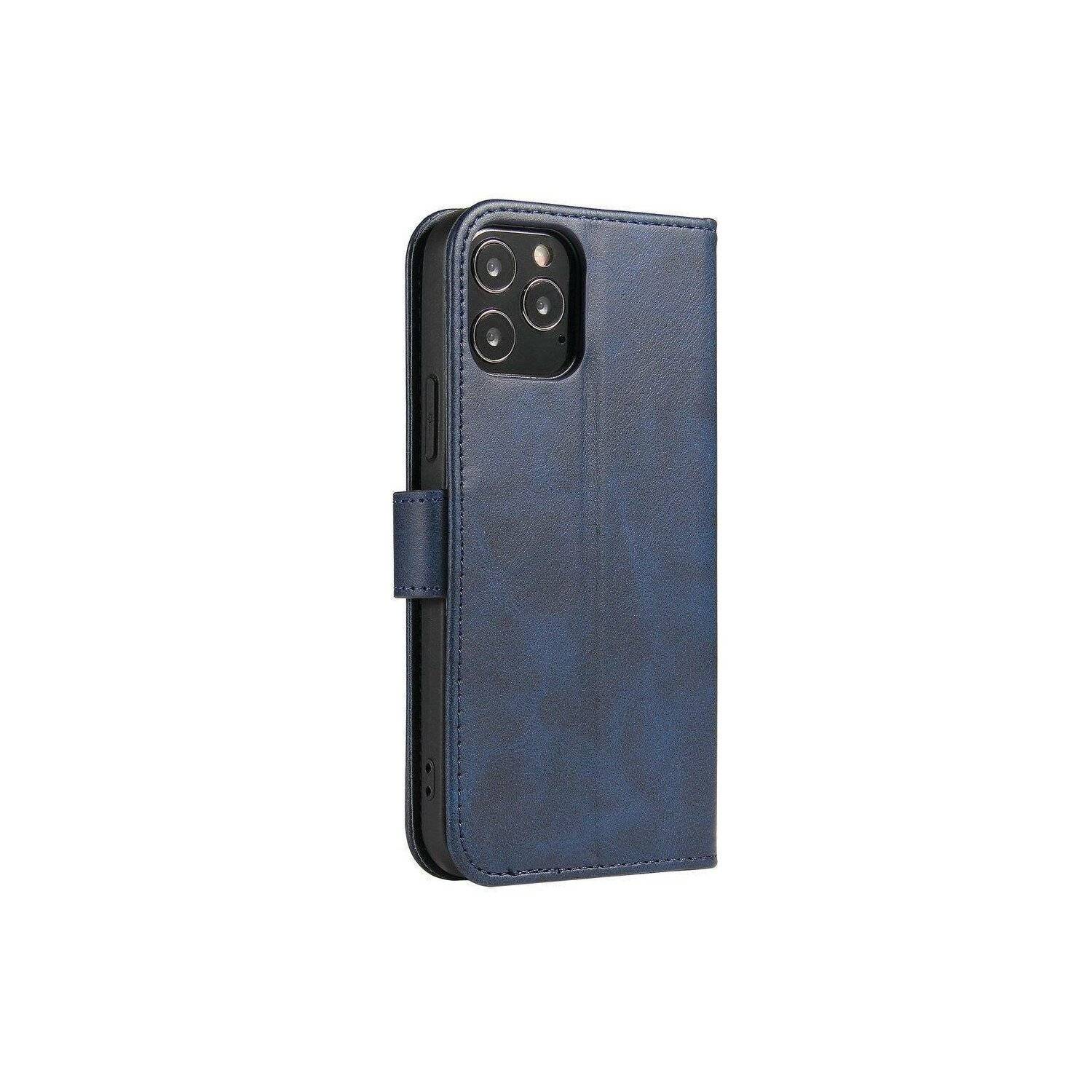 Premium Magnet Case Buch Tasche Schutzhülle aufklappbare Hülle Standfunktion kompatibel mit OPPO A78 4G Dunkelblau