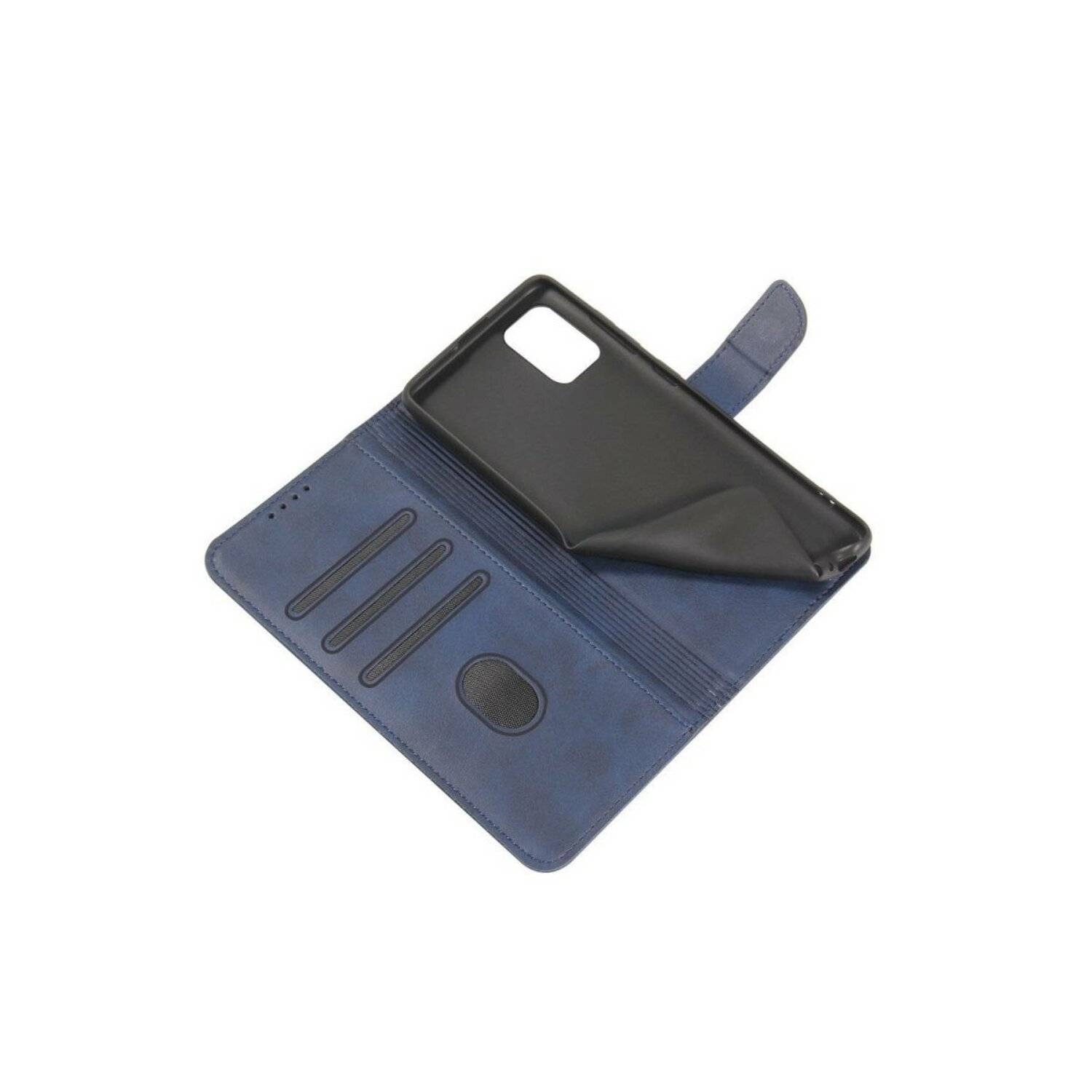 Premium Magnet Case Buch Tasche Schutzhülle aufklappbare Hülle Standfunktion kompatibel mit OPPO A78 4G Dunkelblau
