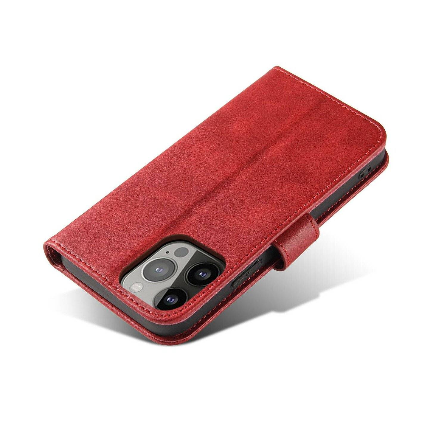 Premium Magnet Case Buch Tasche Schutzhülle Hülle Standfunktion Zubehör kompatibel mit Google Pixel 8 Rot