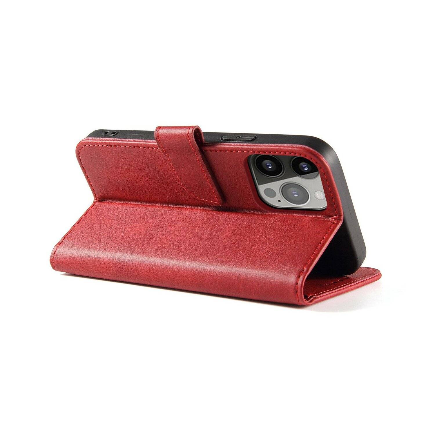 Premium Magnet Case Buch Tasche Schutzhülle Hülle Standfunktion Zubehör kompatibel mit Google Pixel 8 Rot