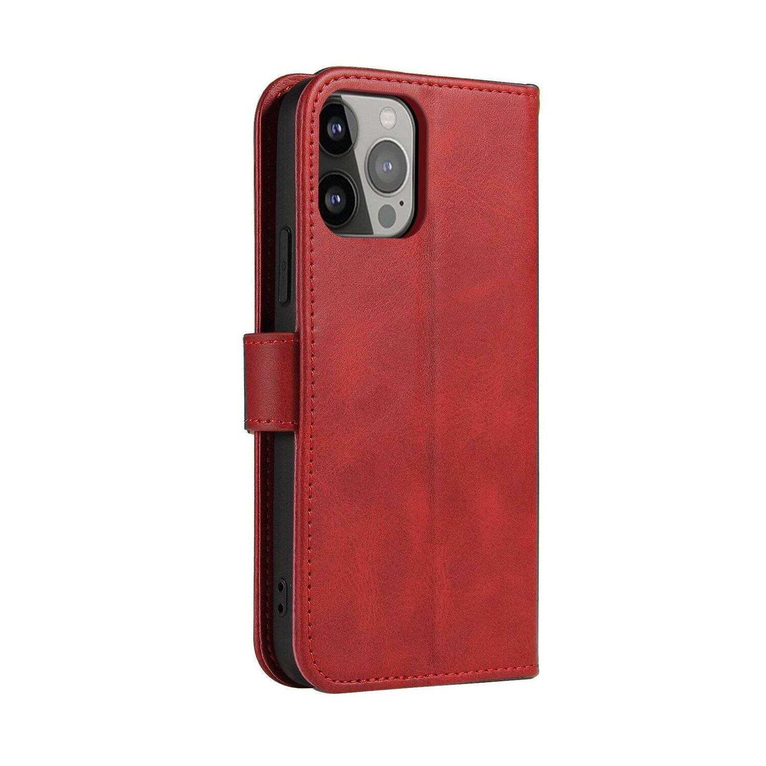 Premium Magnet Case Buch Tasche Schutzhülle Hülle Standfunktion Zubehör kompatibel mit Google Pixel 8 Rot