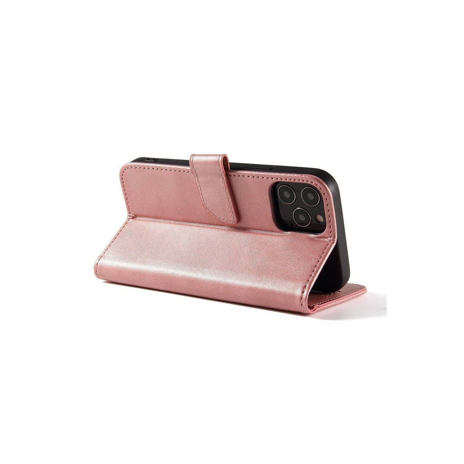 Premium Magnet Case Buch Tasche Schutzhülle Hülle Standfunktion Zubehör kompatibel mit Google Pixel 8 Rosa