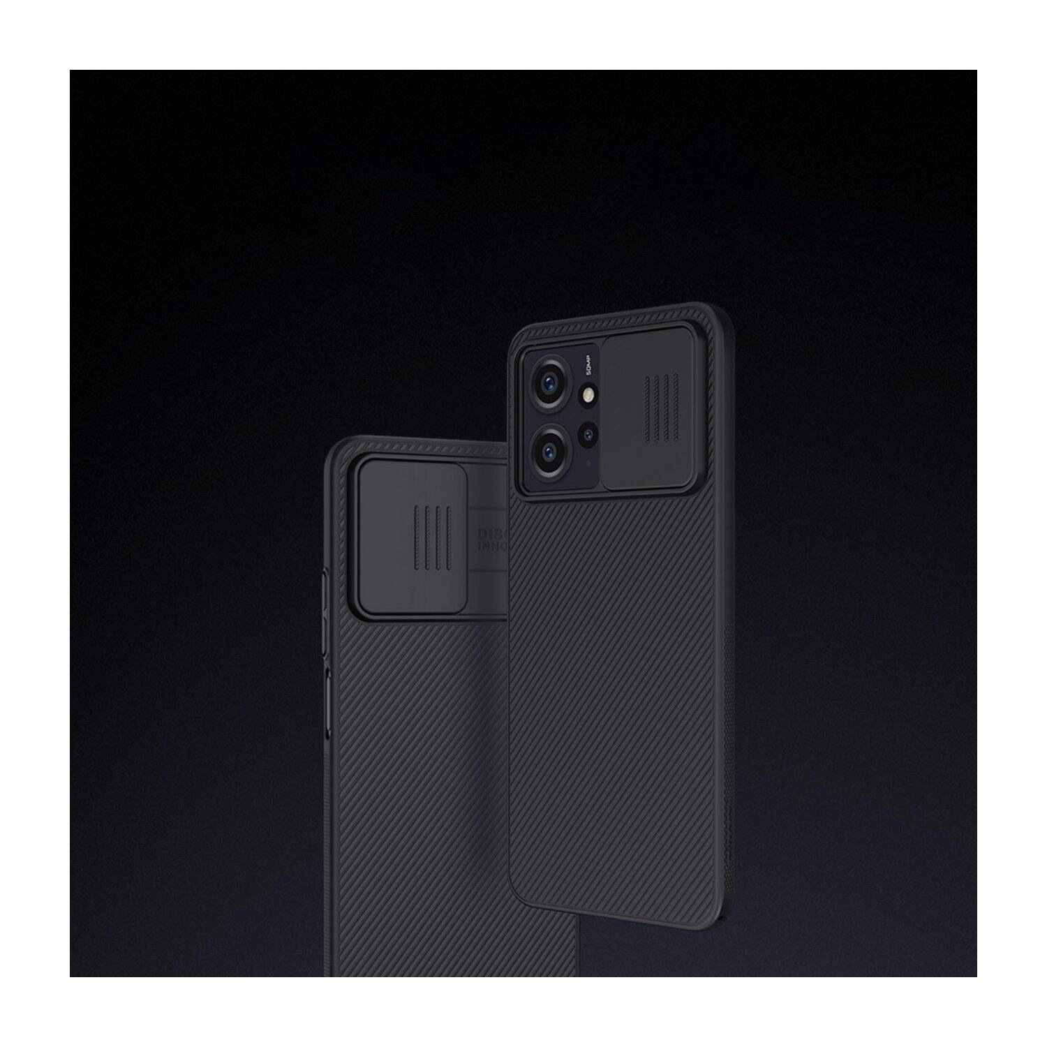 Gepanzertes Hülle kompatibel mit Xiaomi Redmi Note 12-Gehäuse mit Kameraabdeckung Nillkin CamShield Case - schwarz