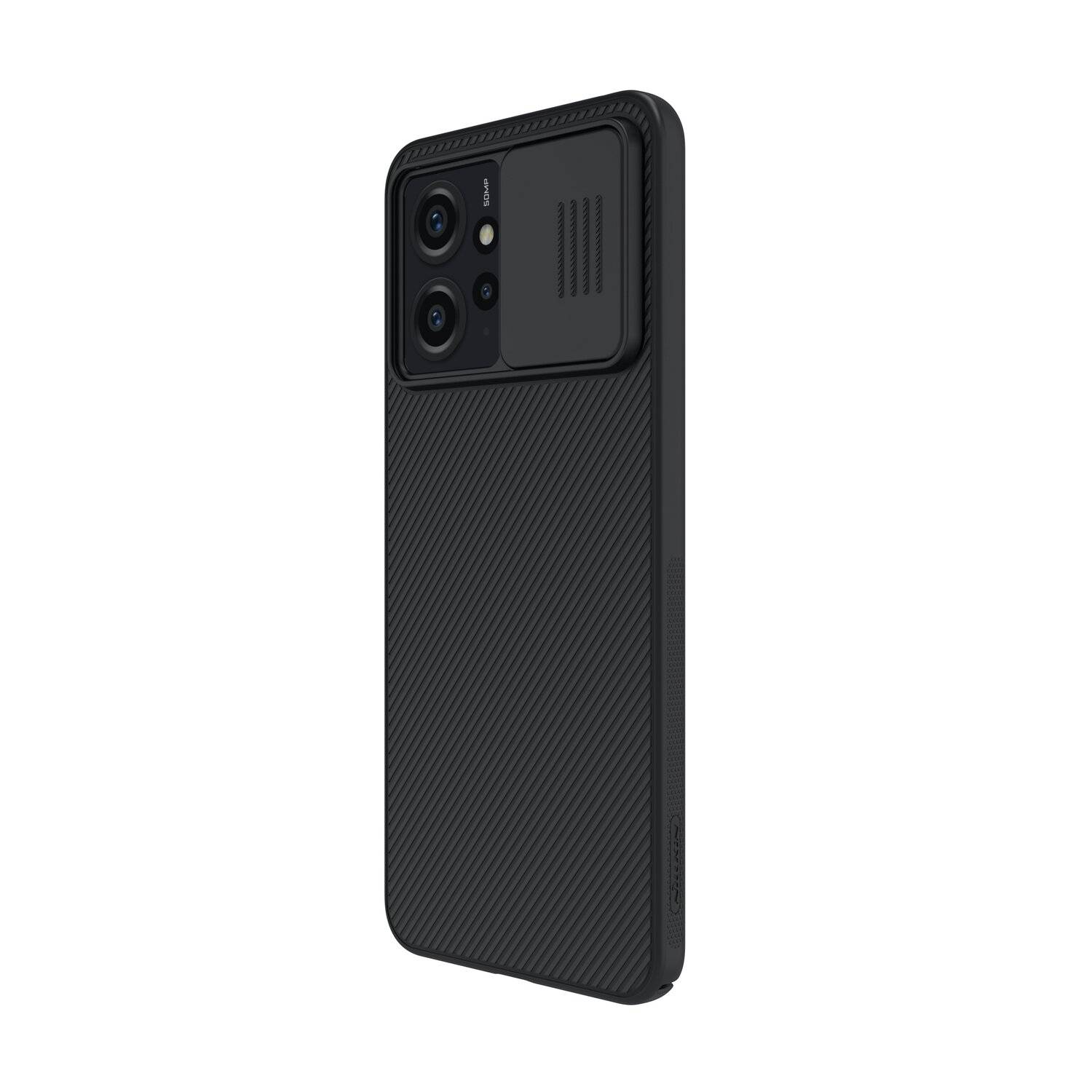 Gepanzertes Hülle kompatibel mit Xiaomi Redmi Note 12-Gehäuse mit Kameraabdeckung Nillkin CamShield Case - schwarz