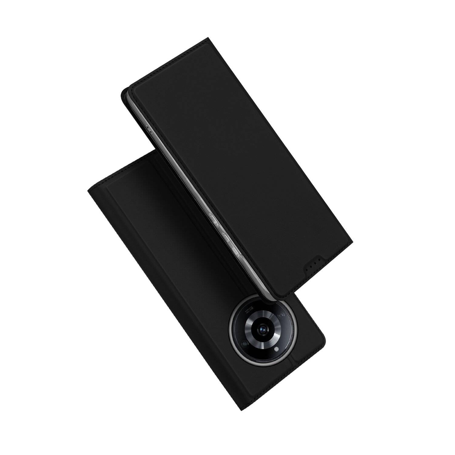 Dux Ducis Skin Pro Öko-Lederhülle kompatibel mit Realme 11 Schwarz